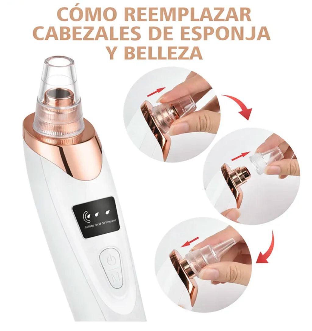 Removedor Extractor Puntos Negros Recargable 5 Cabezales